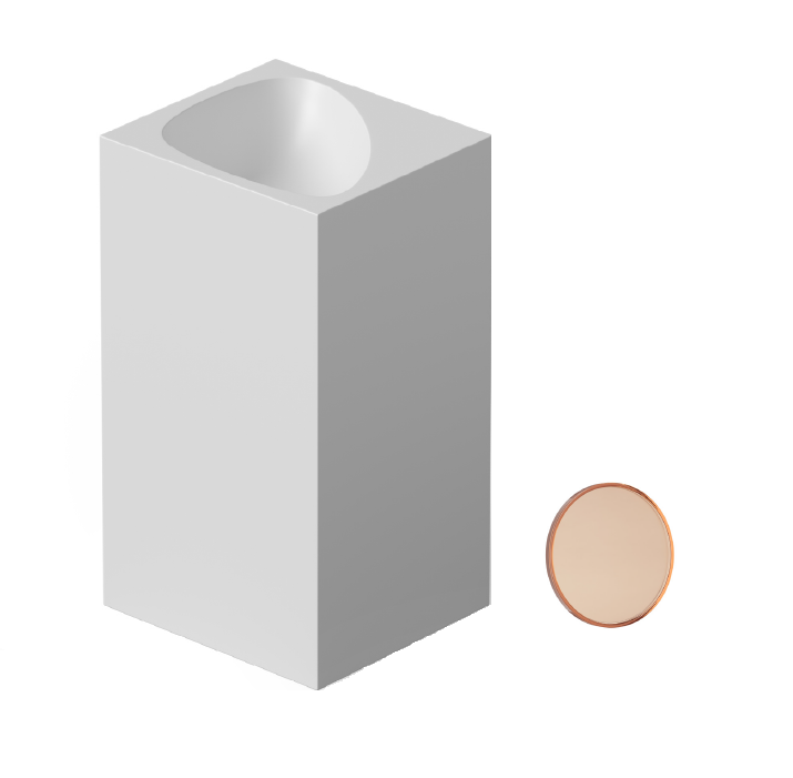 Раковина напольная DEA Design Pedestal Basin 495x455x880 мм Brown Copper DD2024495R9