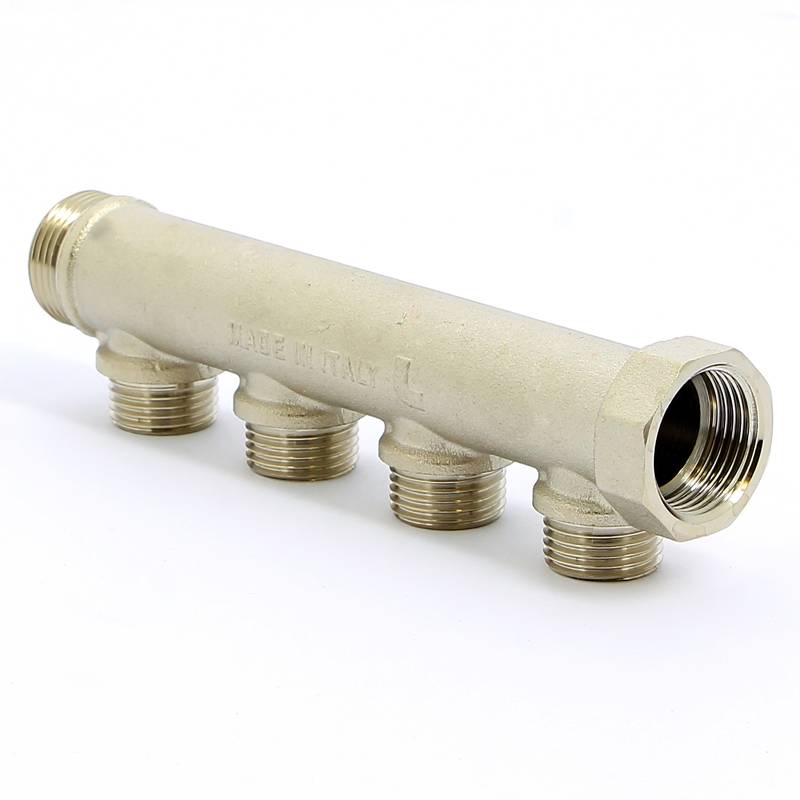 Коллектор никелированный Itap 3/4 НВ 4 выхода 1/2 Н 38 мм 455 3/4-4