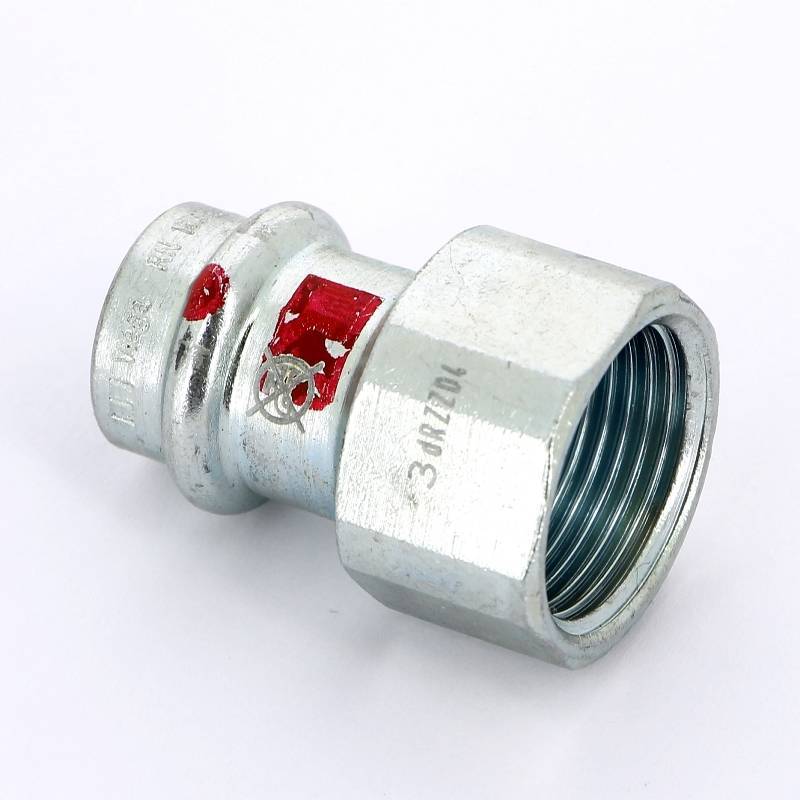 Муфта переходная пресс-В Viega Prestabo 18х3/4 оцинкованная сталь 559106