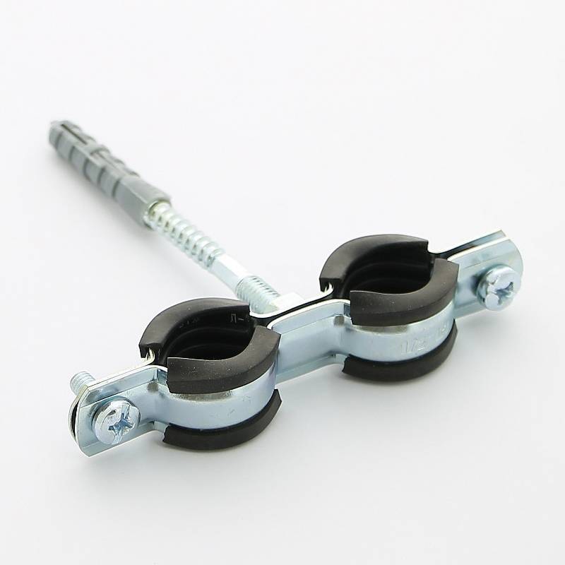 Хомут двойной с резиновым уплотнителем, шпилькой и дюбелем Uni-Fitt 1/2 дюйма (20-24 мм) 850D2800