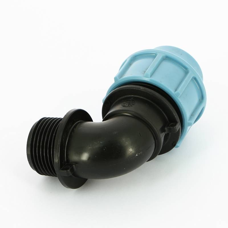 Угольник обжимной для труб ПНД Unidelta 25х1 наружная резьба 1008025004