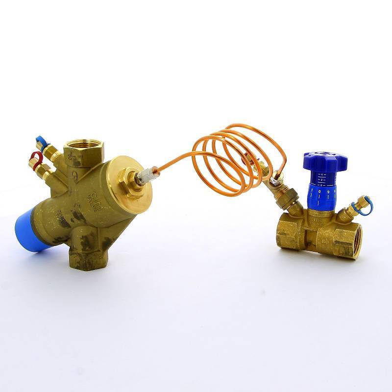 Комплект: регулятор перепада давления Cimberio CIM 767L и балансировочный клапан CIM 787 1 767L/787ODP 1