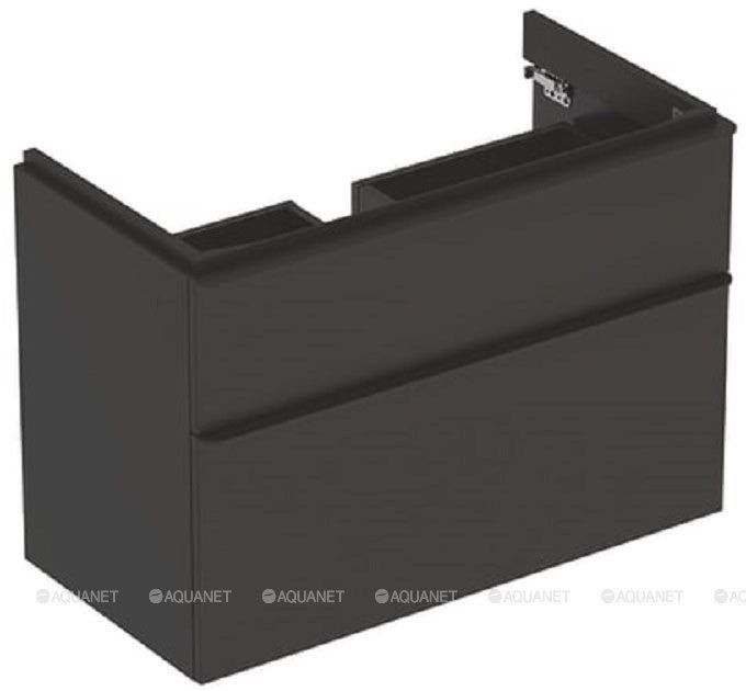 Тумба под раковину Geberit Smyle Square 90 см 2 ящика темно-серый матовый 500.354.JK.1