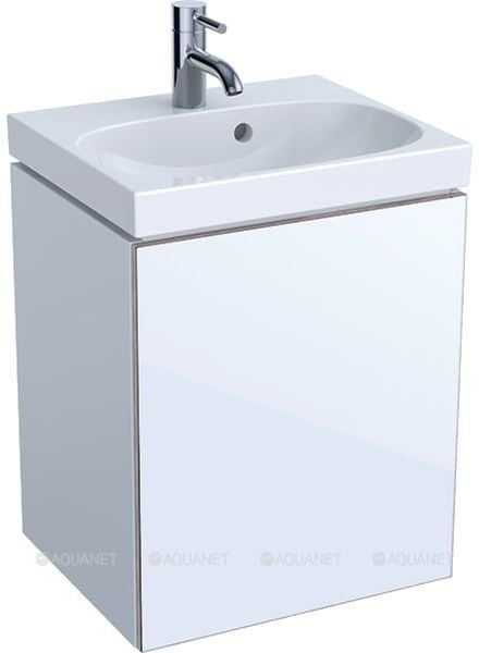 Тумба для раковины Geberit Acanto 44.5х53.5х37.5 см с сифоном белый лак 500.608.01.2