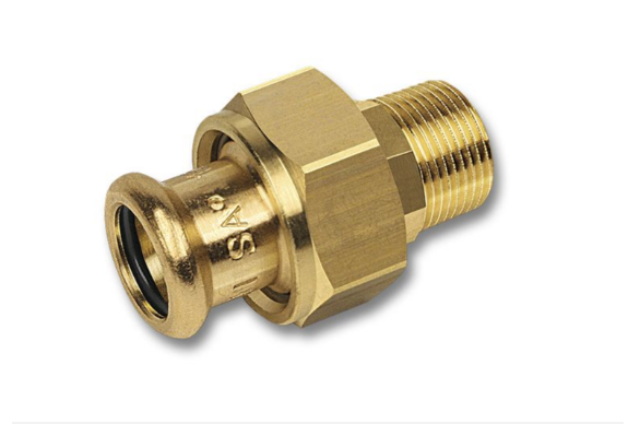 Пресс-фитинг сгон Sanha 8333G ВПр-НР с плоским уплотнением 22x1/2 183332212