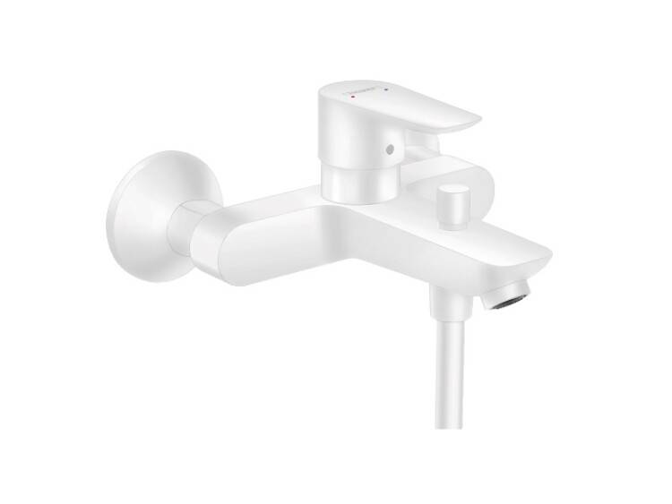 Смеситель для ванны и душа Hansgrohe Talis E однорычажный белый матовый 71740700