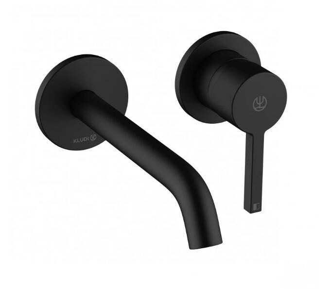 Смеситель для раковины Kludi Nova Fonte Pura однорычажный черный матовый 202443915