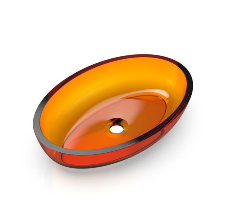 Раковина Knief Oval Shape 550х370х130 мм Crystal Orange 0700-070-08
