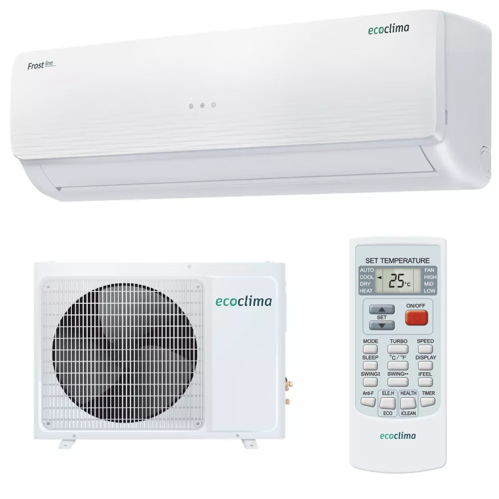 Кондиционер сплит-система Ecoclima Frost Line Inverter ECW/I-AX24/FB-4R1 / EC/I-AX24/F-4R1 инверторный ECW/I-AX24/FB-4R1/EC/I-AX24/F-4R1