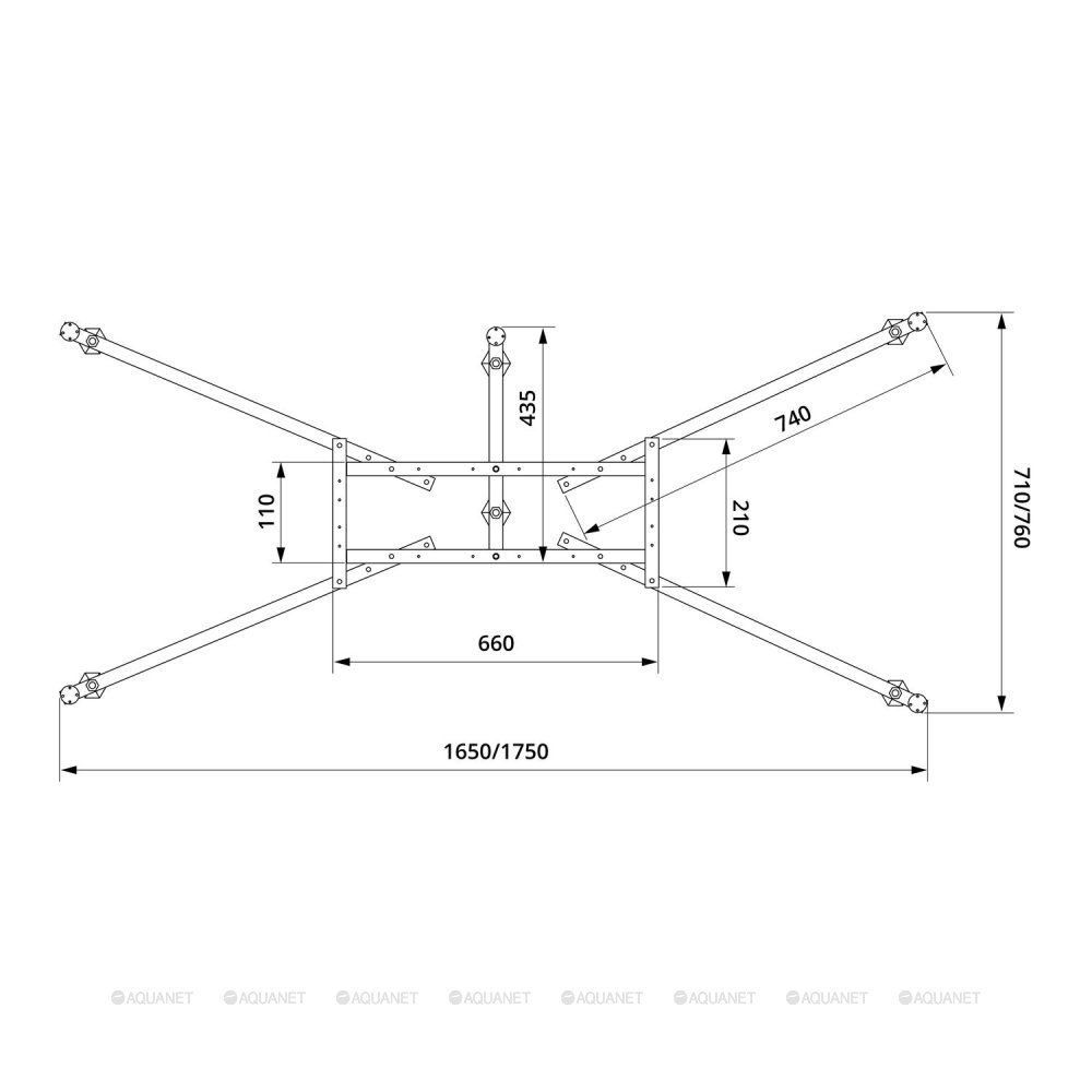Каркас для ванн VitrA 170x75/180x80 см 59999991002