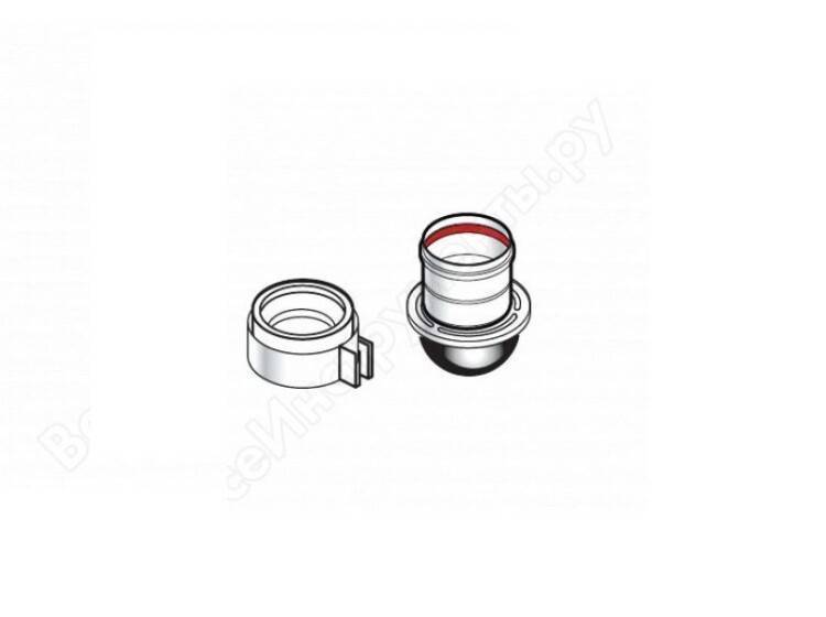 Переходник для раздельного забора воздуха и удаления продуктов сгорания De Dietrich HX30 100016413