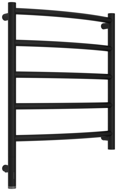 Полотенцесушитель электрический Сунержа Галант 3.1 600x500 мм МЭМ нижнее слева чёрный матовый 3160006050