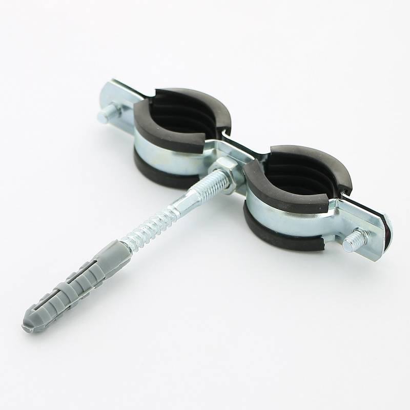 Хомут двойной с резиновым уплотнителем, шпилькой и дюбелем Uni-Fitt 3/4 дюйма (25-29 мм) 850D3800