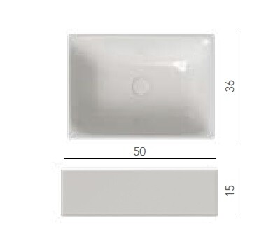 Раковина накладная Scarabeo Skinny 500x360x150 мм без отверстия для смесителя, белая, 5413