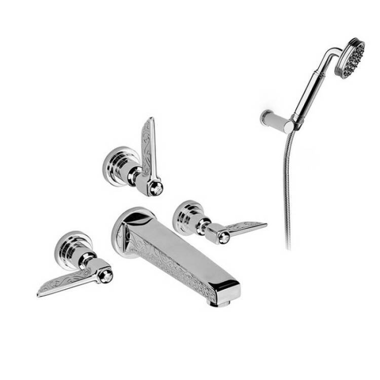 Смеситель для ванны и душа Nicolazzi Liberty двухвентильный Silk 1003SE16