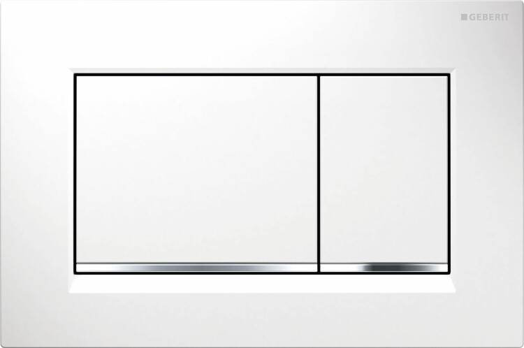 Клавиша смыва Geberit Sigma30 белый/хром глянцевый 115.883.KJ.1
