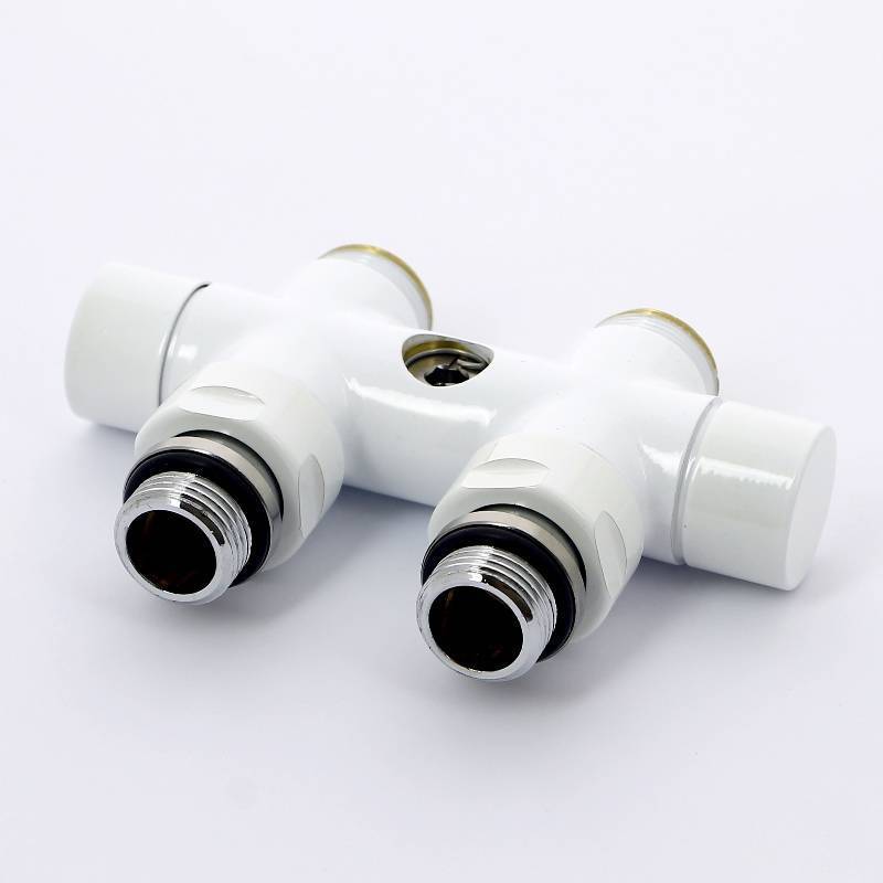 Узел ручной прямой Carlo Poletti с запорным клапаном белый V48500EE