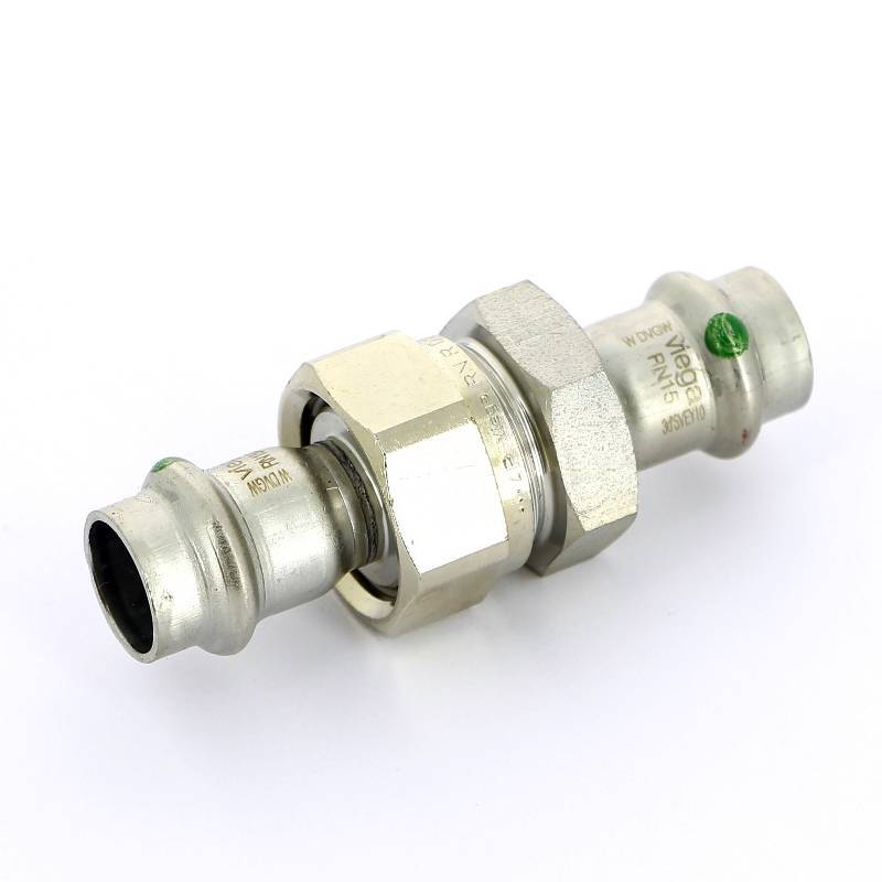 Муфта разъемная пресс-В Viega Sanpress Inox нержавеющая сталь 15x1/2 437381