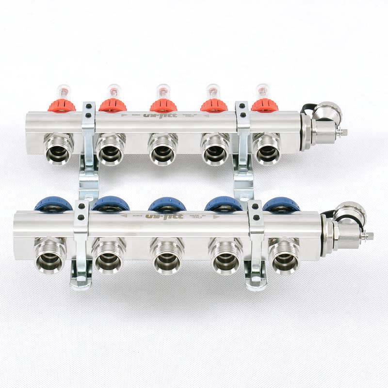 Коллекторная группа Uni-Fitt серия E 1x3/4 EK 5 выходов с расходомерами 440E4305