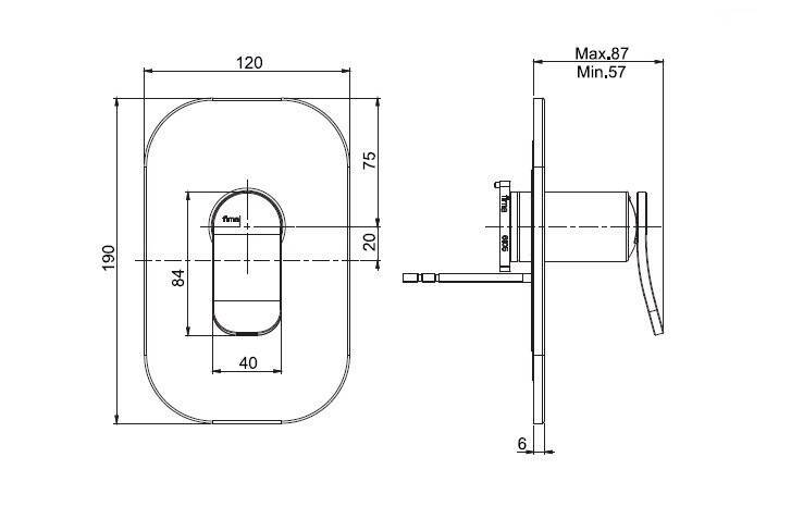 Смеситель для душа FIMA Carlo Frattini Flo хром F3809X1CR