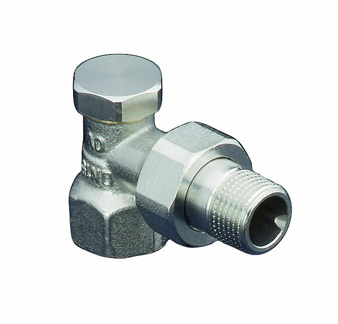 Вентиль запорный угловой Oventrop Combi 2 DN 15 1/2 никелированный 1091062