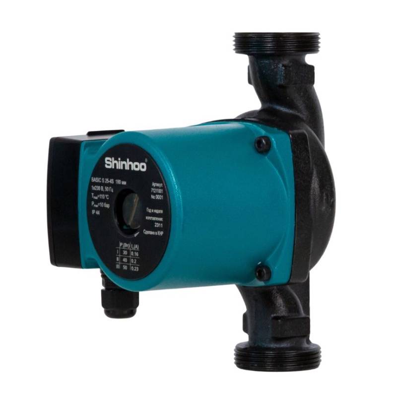 Насос циркуляционный Shinhoo BASIC S 32-6S 180 мм с гайками 71211005