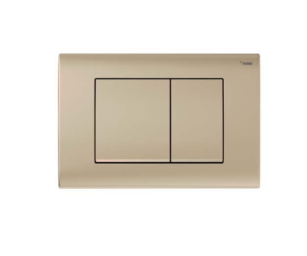 Панель смыва, РЕХАУ, NOVA QUAD 001, для унитаза, шгв 245-11.7-165, с прямоугольными клавишами, пластик, цвет-золото матовое