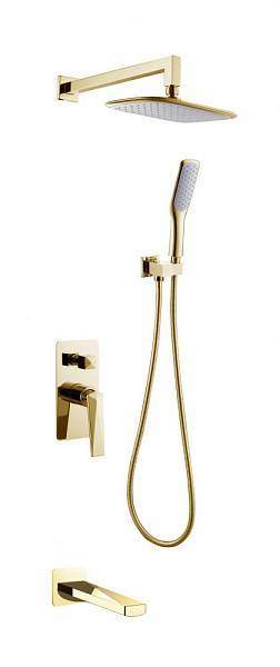 Душевой комплект встраиваемый Boheme Venturo золото 384-2