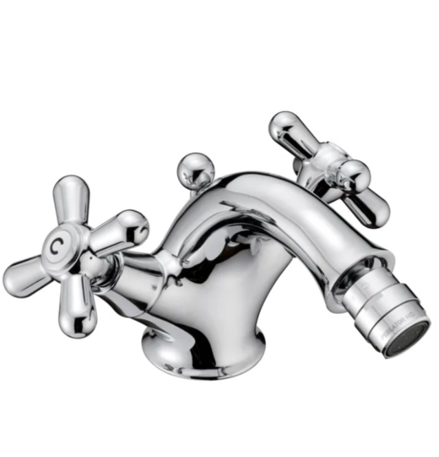 Смеситель для раковины Cisal Croisette вентильный на 3 отверстия высокий излив хром CS00155221
