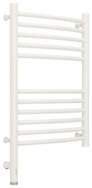 Полотенцесушитель электрический Сунержа Богема 3.0 выгнутая 600x400 мм МЭМ нижнее слева белый матовый 3058026040