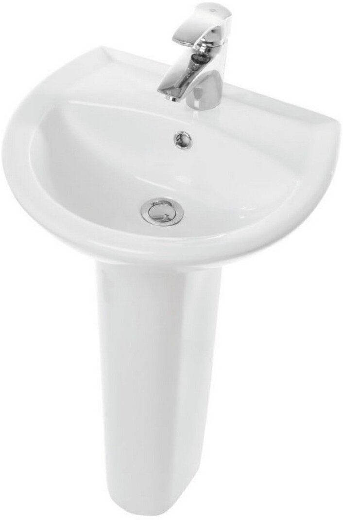 Умывальник пьедестальный Sanita Luxe Attica 48 белый WB.PD/Attica/48-C/WHT.G/S1