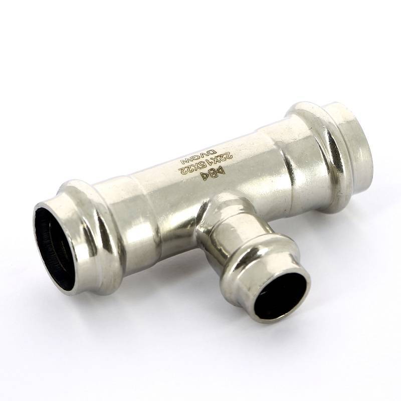 Тройник пресс IBP 22х15х22 мм нержавеющая сталь PS5130 0221522