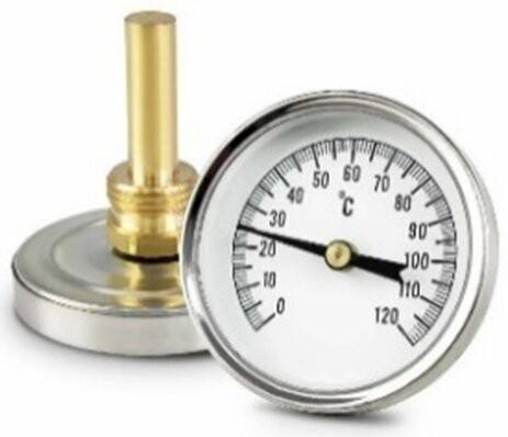 Термометр биметаллический осевой Watts AT 63 мм 1/2 0-120 °C AT6312004