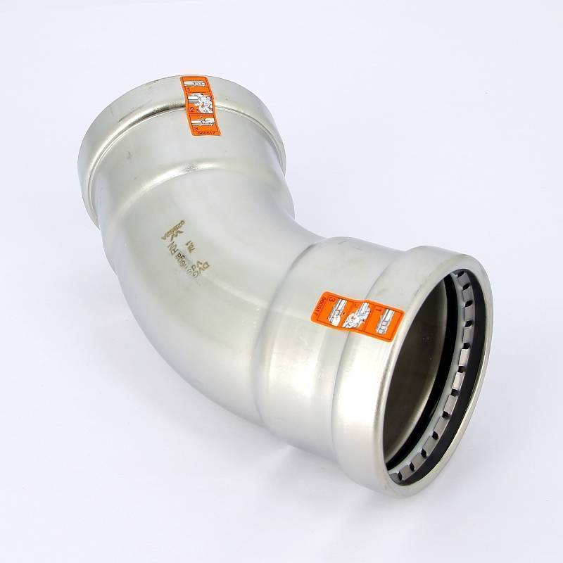 Угольник пресс 45° Viega Sanpress Inox XL 76.1 мм нержавеющая сталь 482657