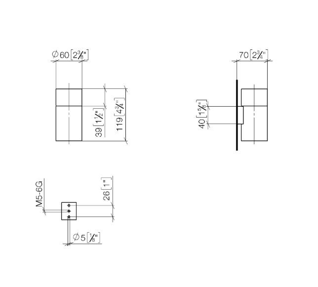 Стакан с держателем Dornbracht настенный 60x70x119 мм латунь 83401979-09