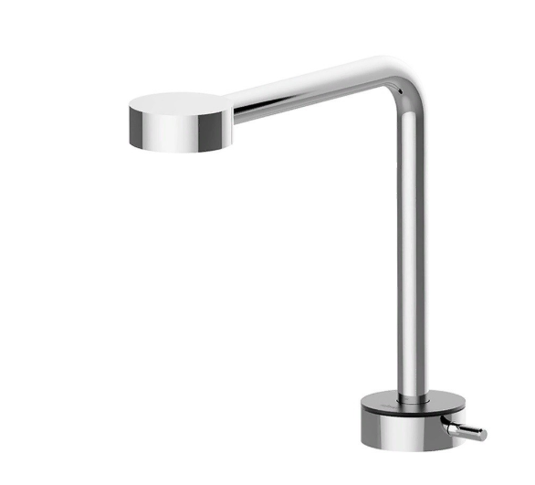 Смеситель для раковины Cisal Slim высокий 233 мм вынос излива 200 мм Polished Nickel/Night Black SM0017107D