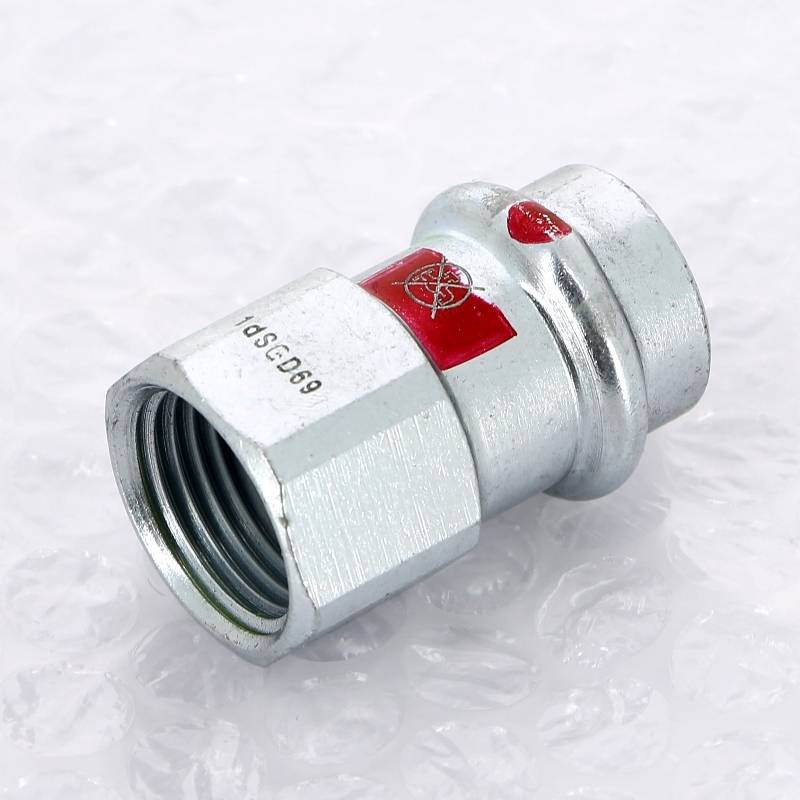 Муфта переходная пресс-В Viega Prestabo 18х1/2 оцинкованная сталь 559090