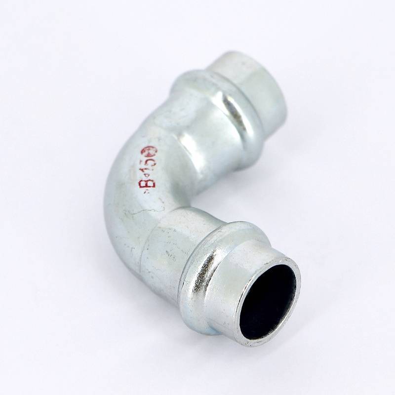 Угольник 90° пресс IBP >B< Press Carbon 15 мм стальной оцинкованный PC5002 0150000