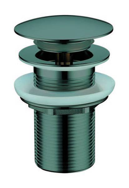 Донный клапан для раковины Boheme Uno с переливом глянцевый графит 612/2-SGM