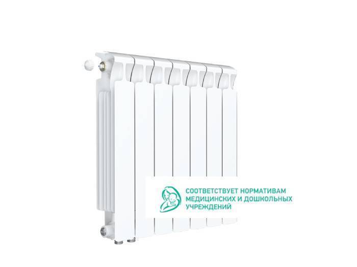 Радиатор биметаллический RIFAR Monolit Ventil 500 7 секций нижнее левое подключение RMV50007L