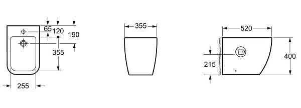 Биде приставное Allen Brau Infinity белый 4.21005.20