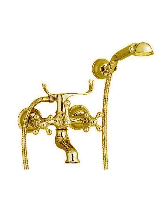 Смеситель для ванны и душа Cisal Arcana Ceramic двухвентильный золото AC00012024