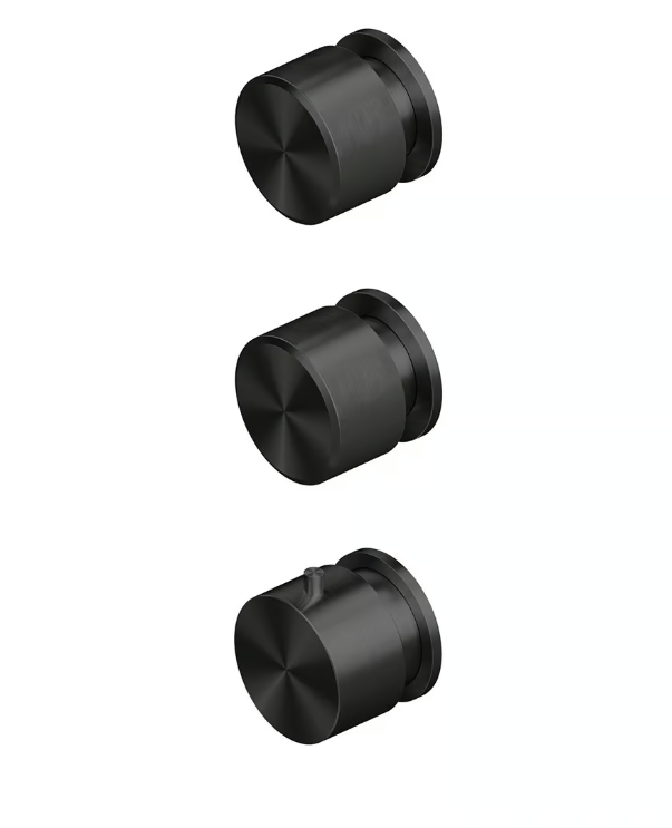 Термостатический смеситель для душа Quadrodesign Stereo на 2 выхода цвет золото черное 1649000ON