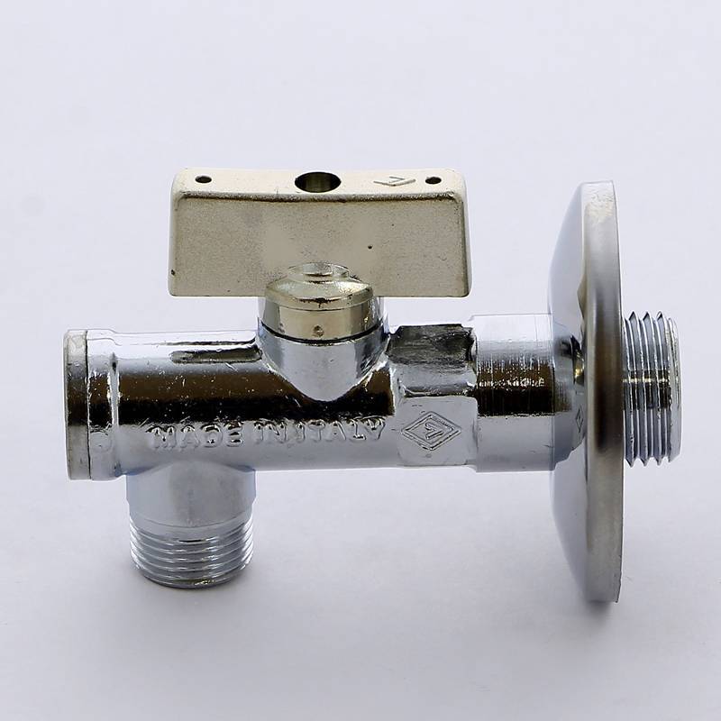 Кран угловой Bugatti Minnesota 1/2x3/8 с фильтром и розеткой хромированный 08710004