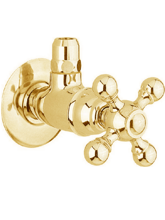 Вентиль угловой Cisal Arcana Complementi 1/2 x 3/8 золото AR00146024