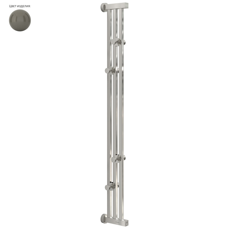 Электрический полотенцесушитель Сунержа Хорда 4.0 1250x50 мм МЭМ нижнее подключение RAL 7039 7039-0834-1200