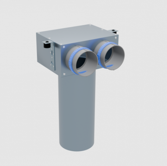 Пленум потолочный Flexag D125 на 2 выхода 90 мм FL-PCP-125/90x2