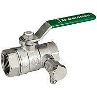 Кран шаровой Giacomini R250WS 3/4 ВВ со сливом ручка-рычаг R250SX144
