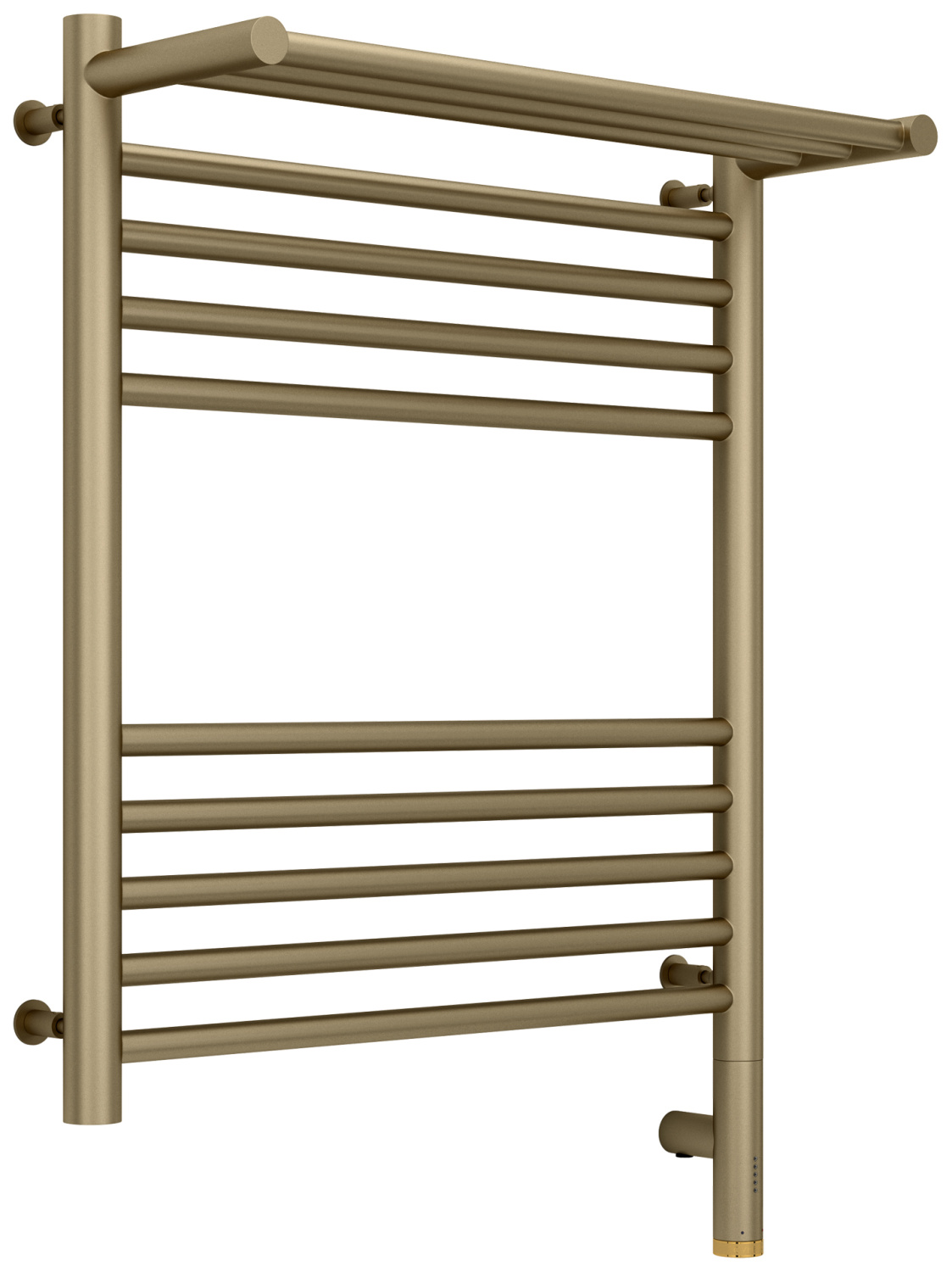 Полотенцесушитель электрический Сунержа Богема 3.0 с 1 полкой 532x724 мм правый золотой шелк матовый 32-5807-6050