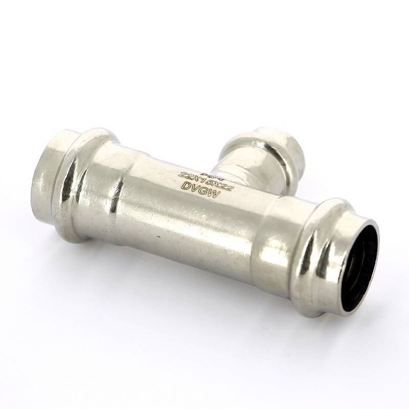 Тройник пресс IBP 22х15х22 мм нержавеющая сталь PS5130 0221522